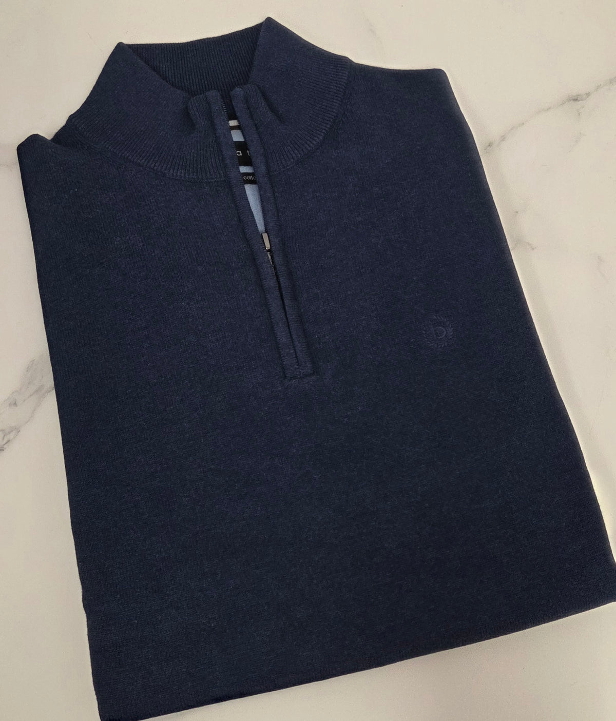 BUGATTI 1/4 ZIP KNITWEAR (25529F/370)- NAVY