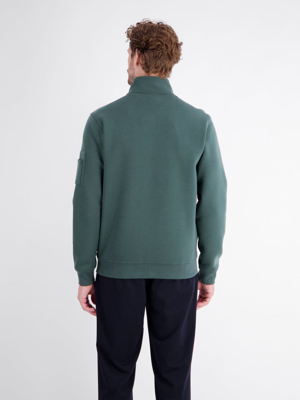 LERROS FULLZIP TROYER SWEATSHIRT JACKET - FOREST GREEN