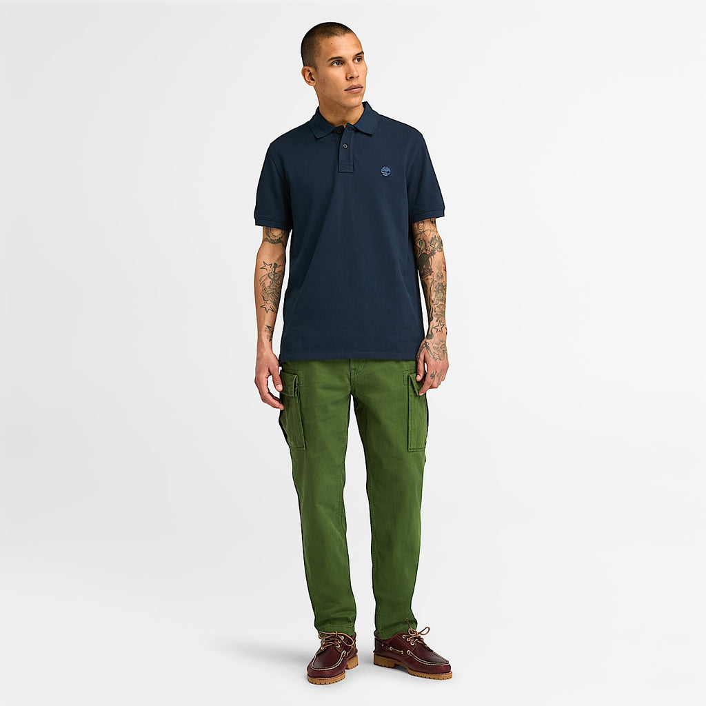 TIMBERLAND PIQUE POLO SHIRT  - NAVY