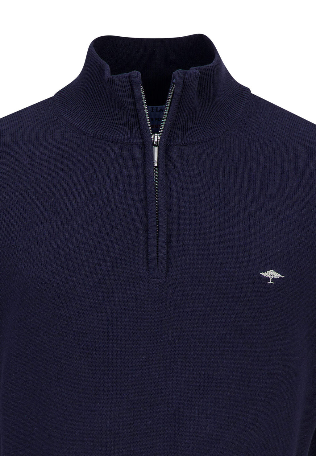 FYNCH HATTON 1/4 ZIP KNITWEAR - NAVY (1314215)