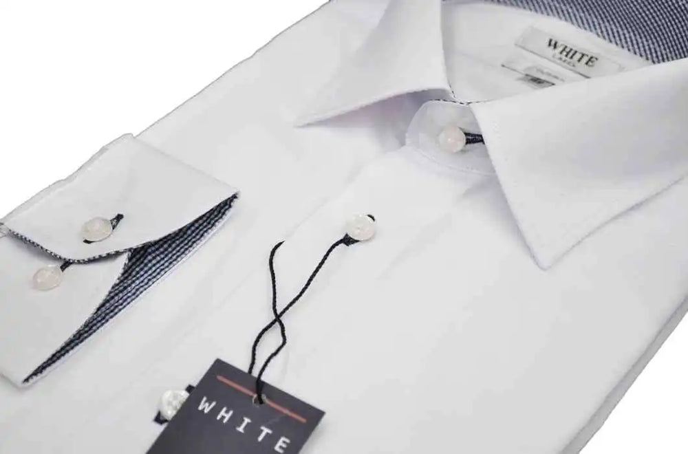 WHITE LABEL TAPERED FIT SHIRT  (5076) - WHITE