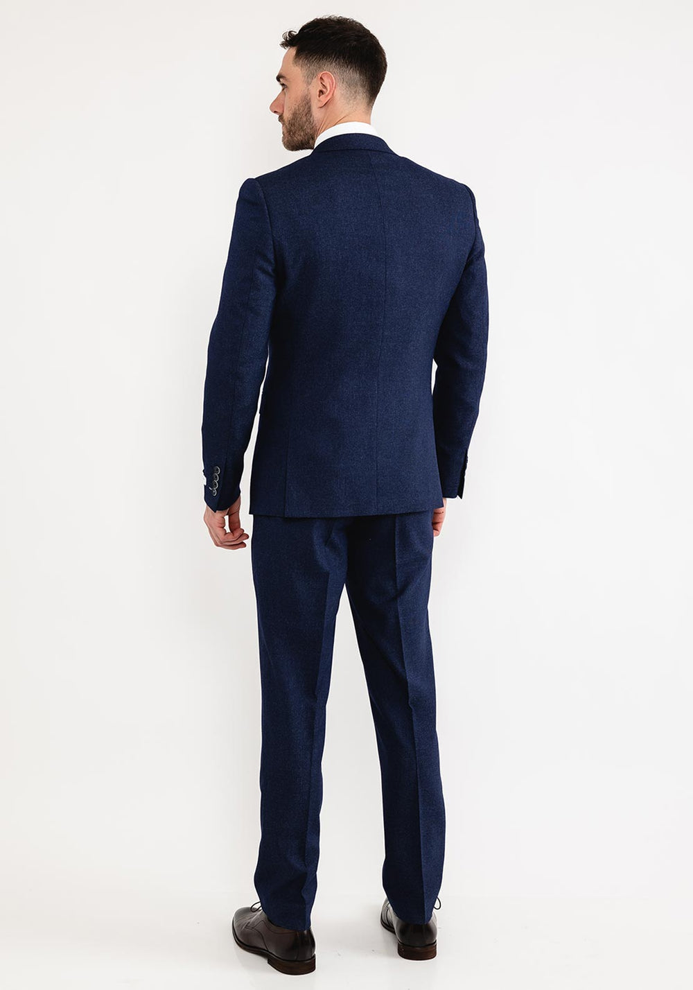 WHITE LABEL BIRDSEYE TAPERED FIT BLAZER - NAVY